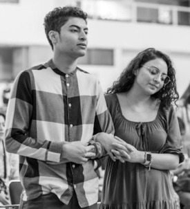 couple praying together