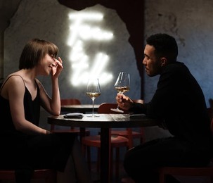 couple talking while on a date