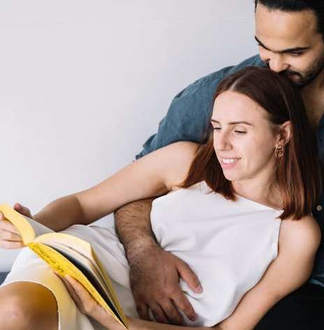 Couple Reading a book together
